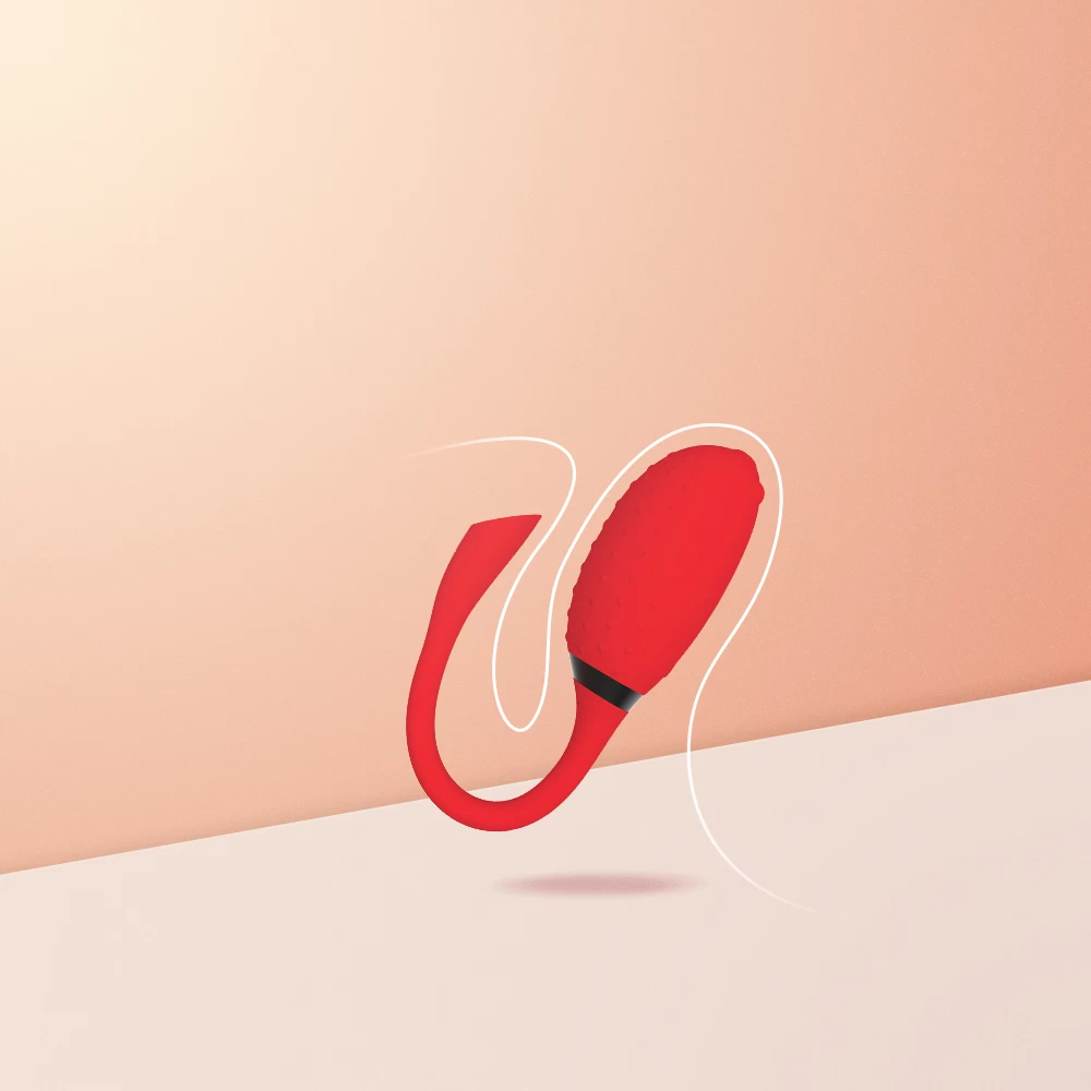 Trứng rung Fugu Đỏ Magic Motion Bluetooth điều khiển tiện lợi