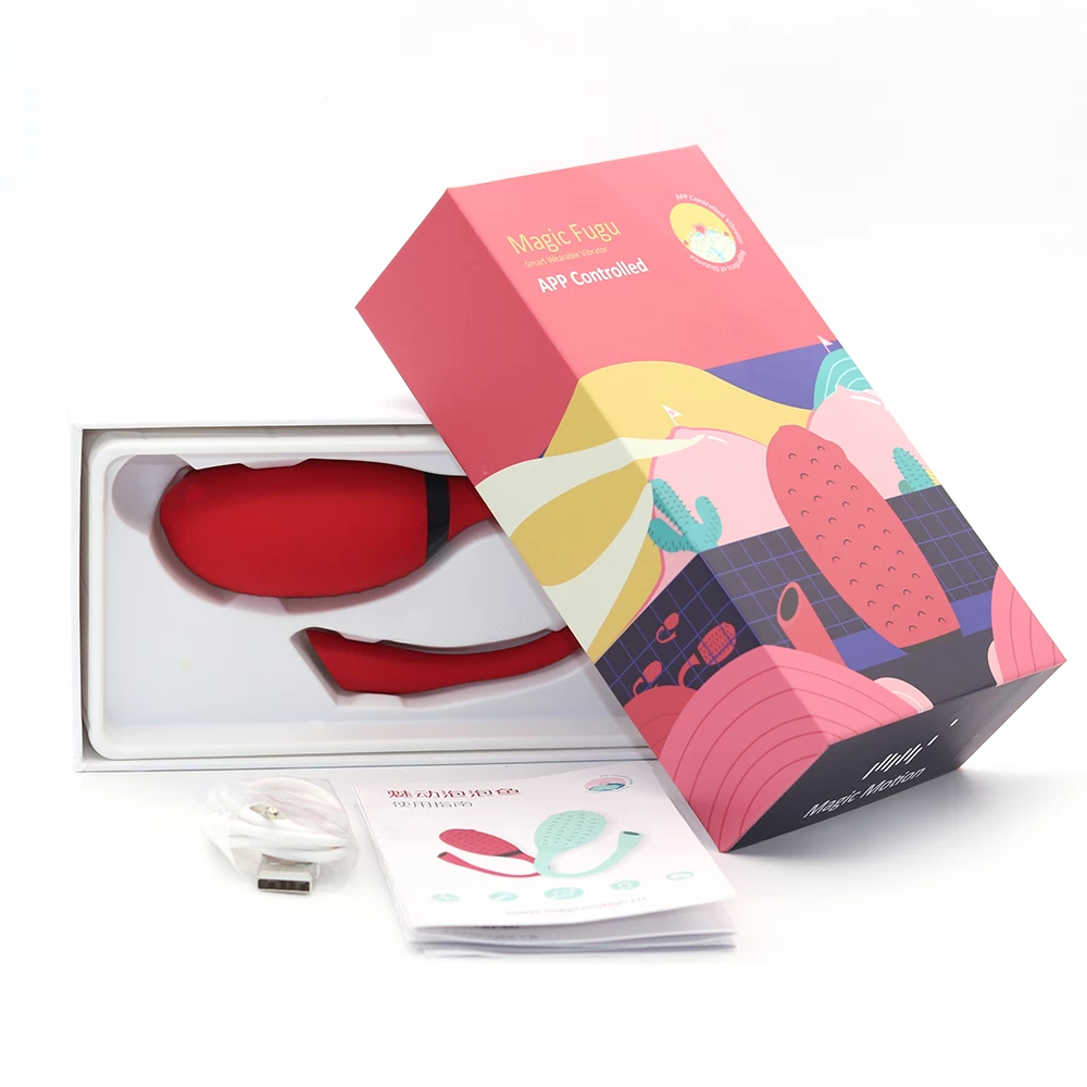 Trứng rung Fugu Đỏ Magic Motion Bluetooth điều khiển tiện lợi