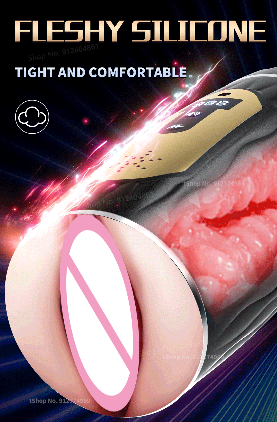 Âm đạo giả cao cấp rung thổi kèn bú mút kích thích nam