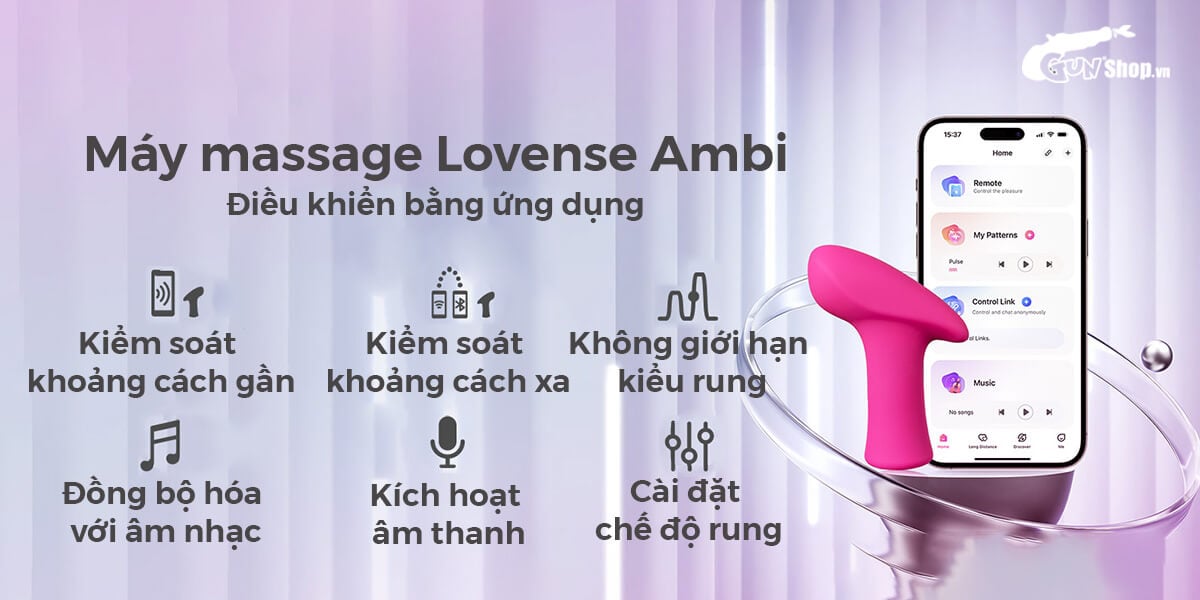 Máy Massage Điểm G Lovense Ambi App Điện Thoại Kích Thích