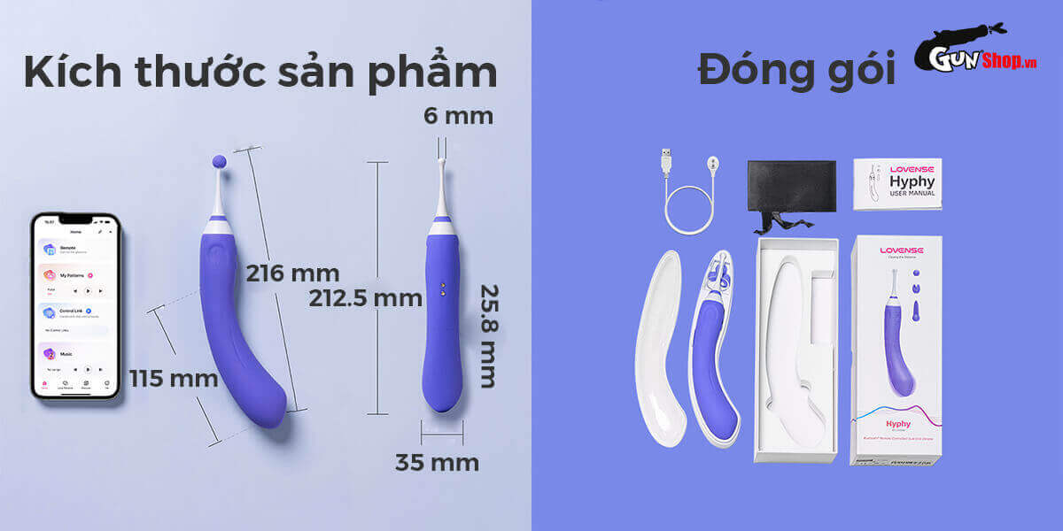 Máy massage Lovense Hyphy 2 đầu kích thích điểm G dễ dùng