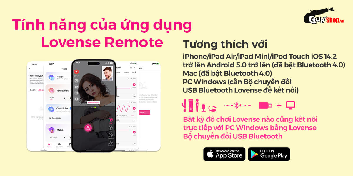 Lovense Osci 2 máy massage điểm G thông minh điều khiển Bluetooth