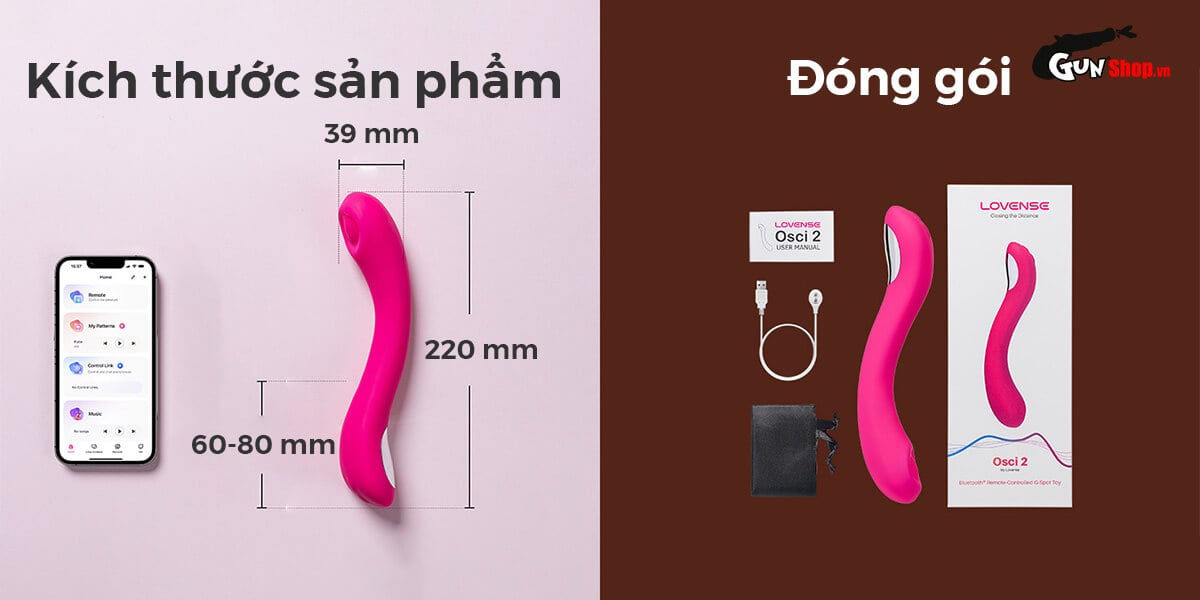 Lovense Osci 2 máy massage điểm G thông minh điều khiển Bluetooth
