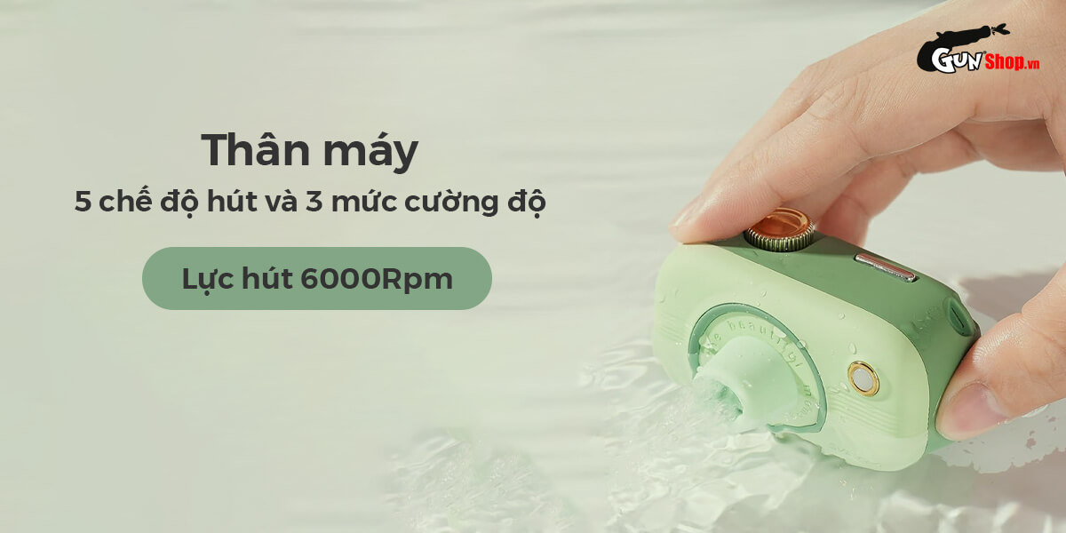 Máy Bú Hút Svakom Alberta Hình Máy Ảnh Kèm 3 Đầu Phụ Kích Thích