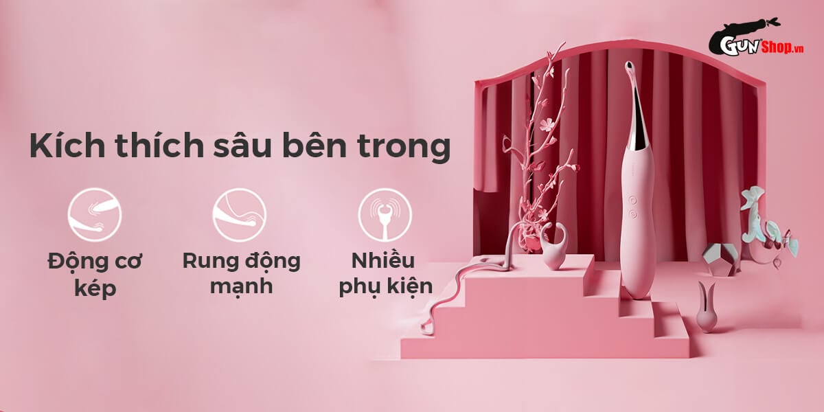 Máy Massage Svakom Beatrice 2 Đầu Rung Kích Thích Điểm G Cực Mạnh