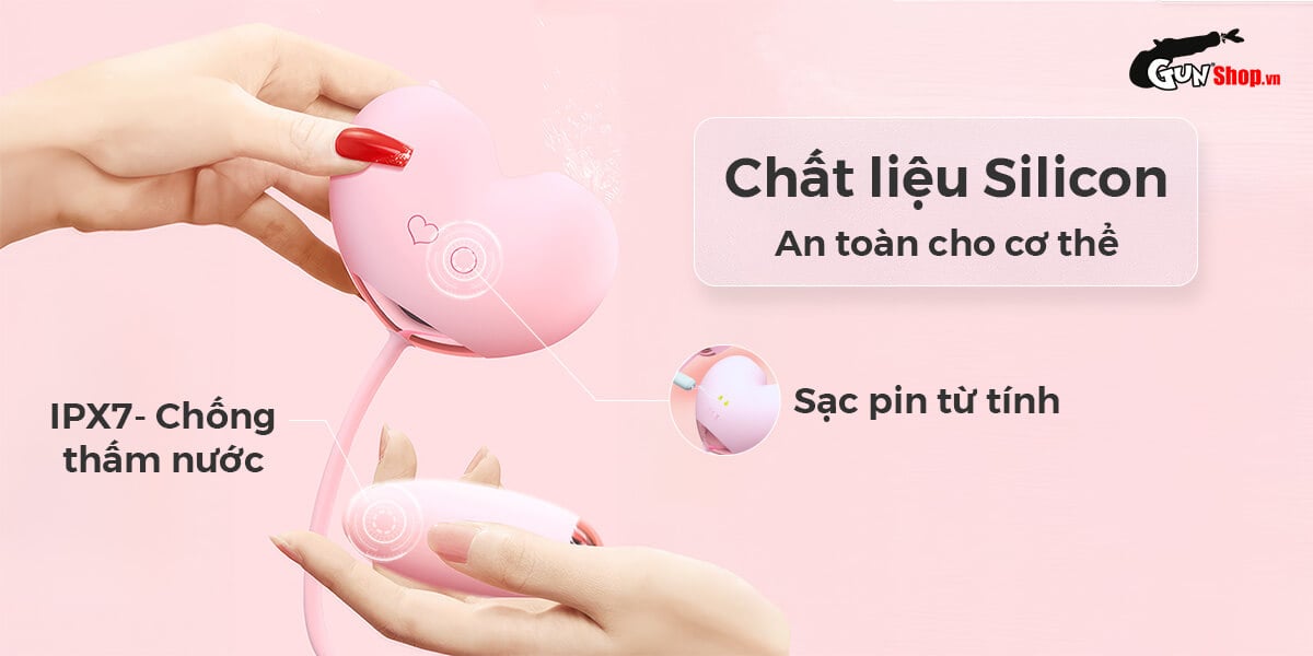 Máy bú mút Svakom 2 đầu Peach Dolphin tặng trứng rung kích thích
