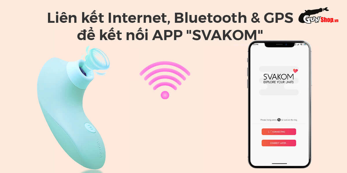 Máy massage điểm G Svakom Pulse Lite Neo bú hút pin sạc bluetooth
