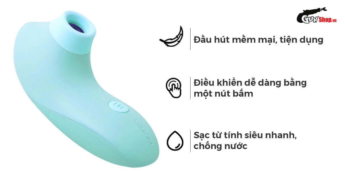 Máy massage điểm G Svakom Pulse Lite Neo bú hút pin sạc bluetooth