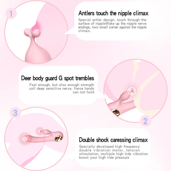 Dương vật giả Lilo 2 nhánh Rung mạnh Máy massage điểm G