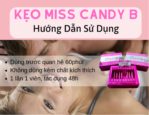 Kẹo sâm Miss Candy B tăng sinh lý nữ kích thích ham muốn