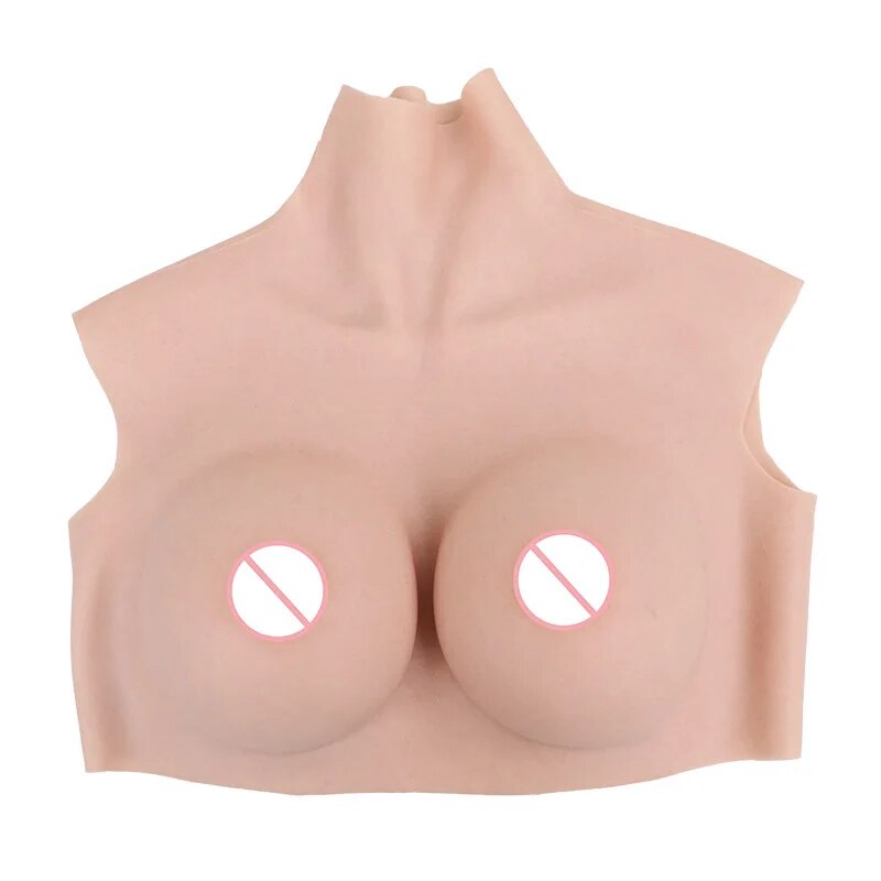 Ngực giả silicone cổ cao KUMIHO cosplay gay đồng tính nam chất lượng