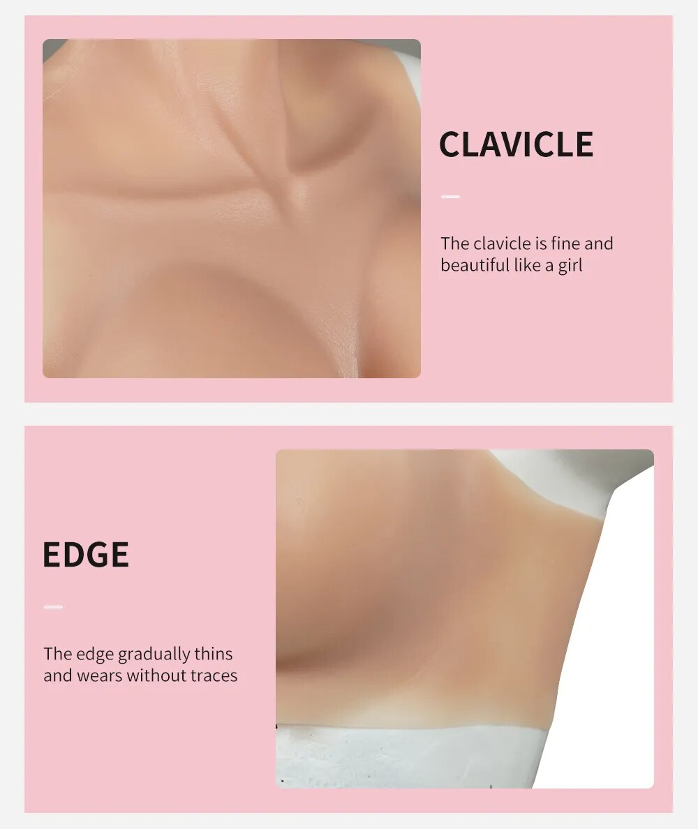 Ngực giả Silicone Cosplay Drag Queen nam nữ Siêu Thật, Mềm Mại