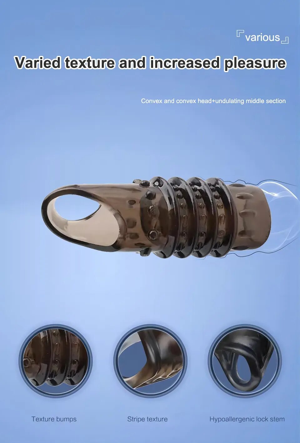 Bao Cao Su Đôn Dên Có Quai Đeo Bìu Tăng Kích Thước Kéo Dài Thời Gian