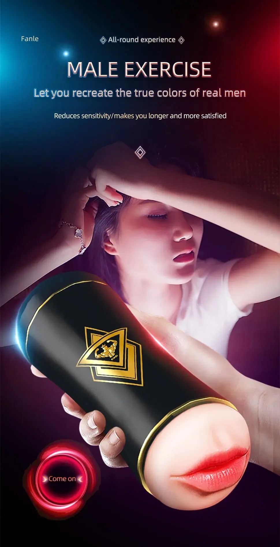 Âm Đạo Giả Silicon Man Fanle Rung 3D Kích Thích Chân Thật