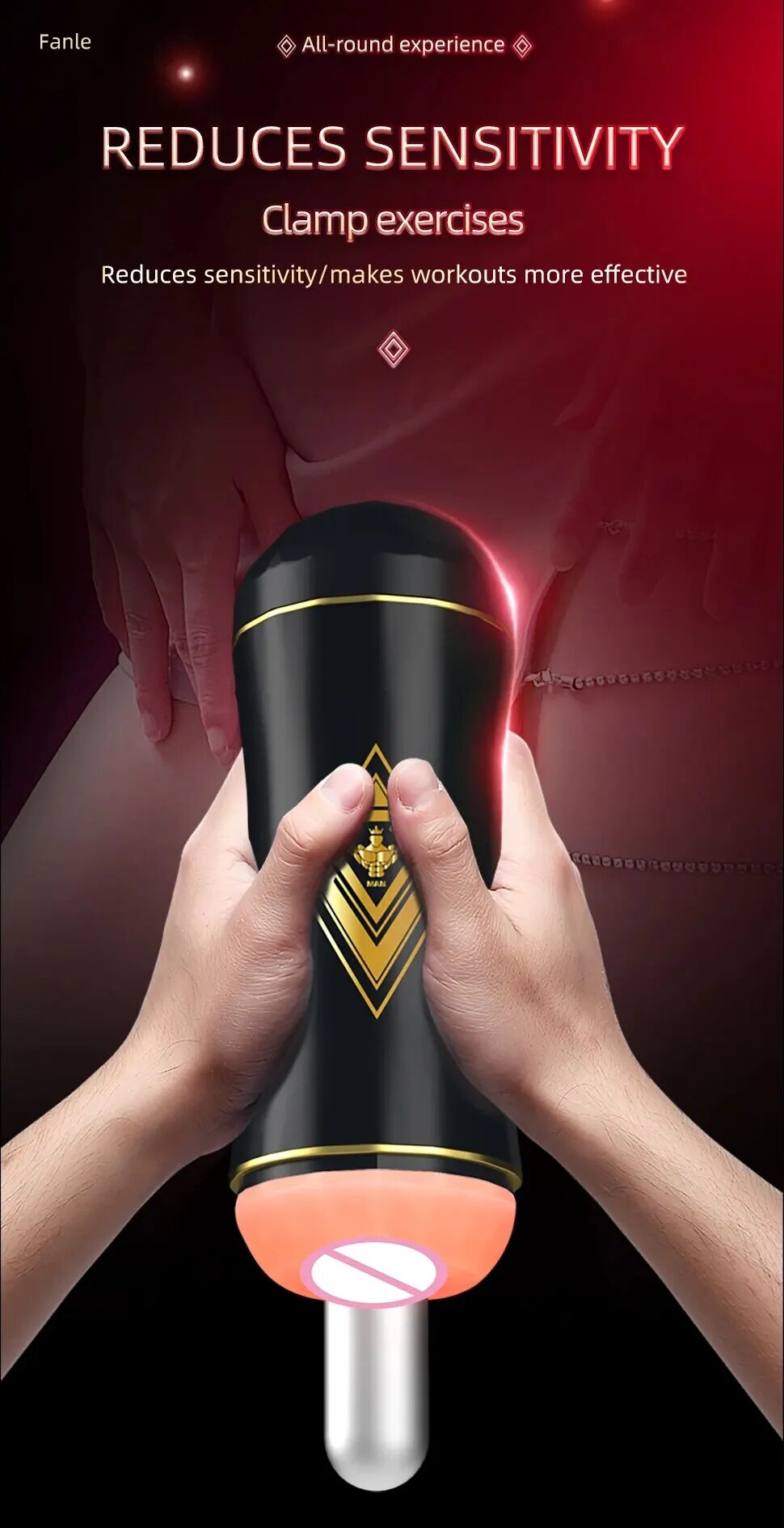 Âm Đạo Giả Silicon Man Fanle Rung 3D Kích Thích Chân Thật