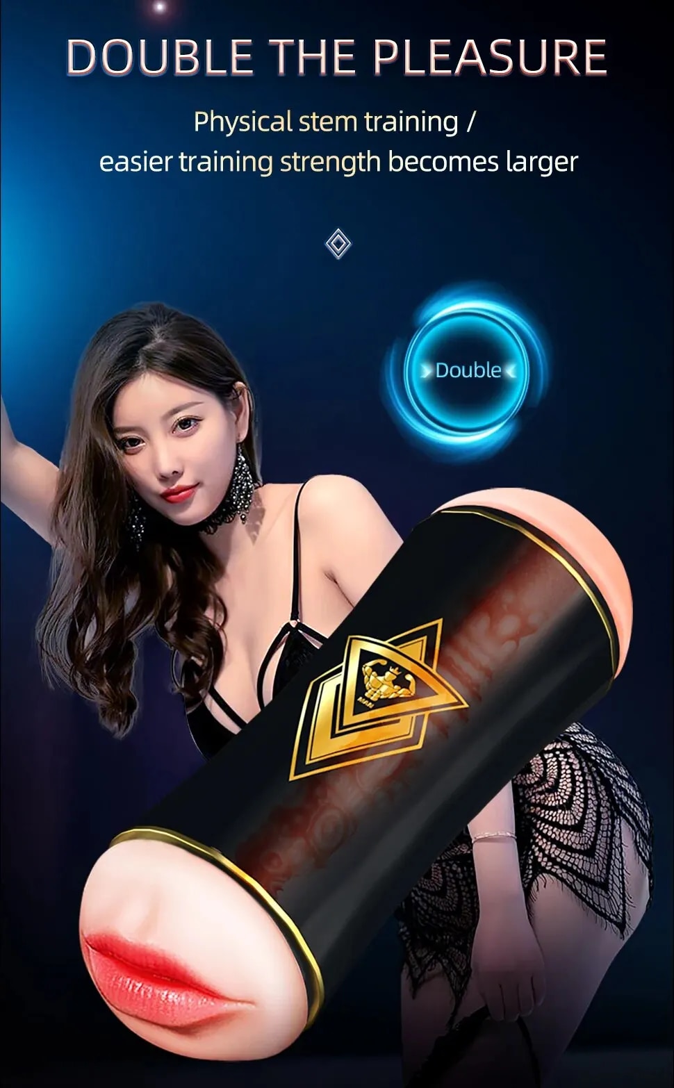 Âm Đạo Giả Silicon Man Fanle Rung 3D Kích Thích Chân Thật