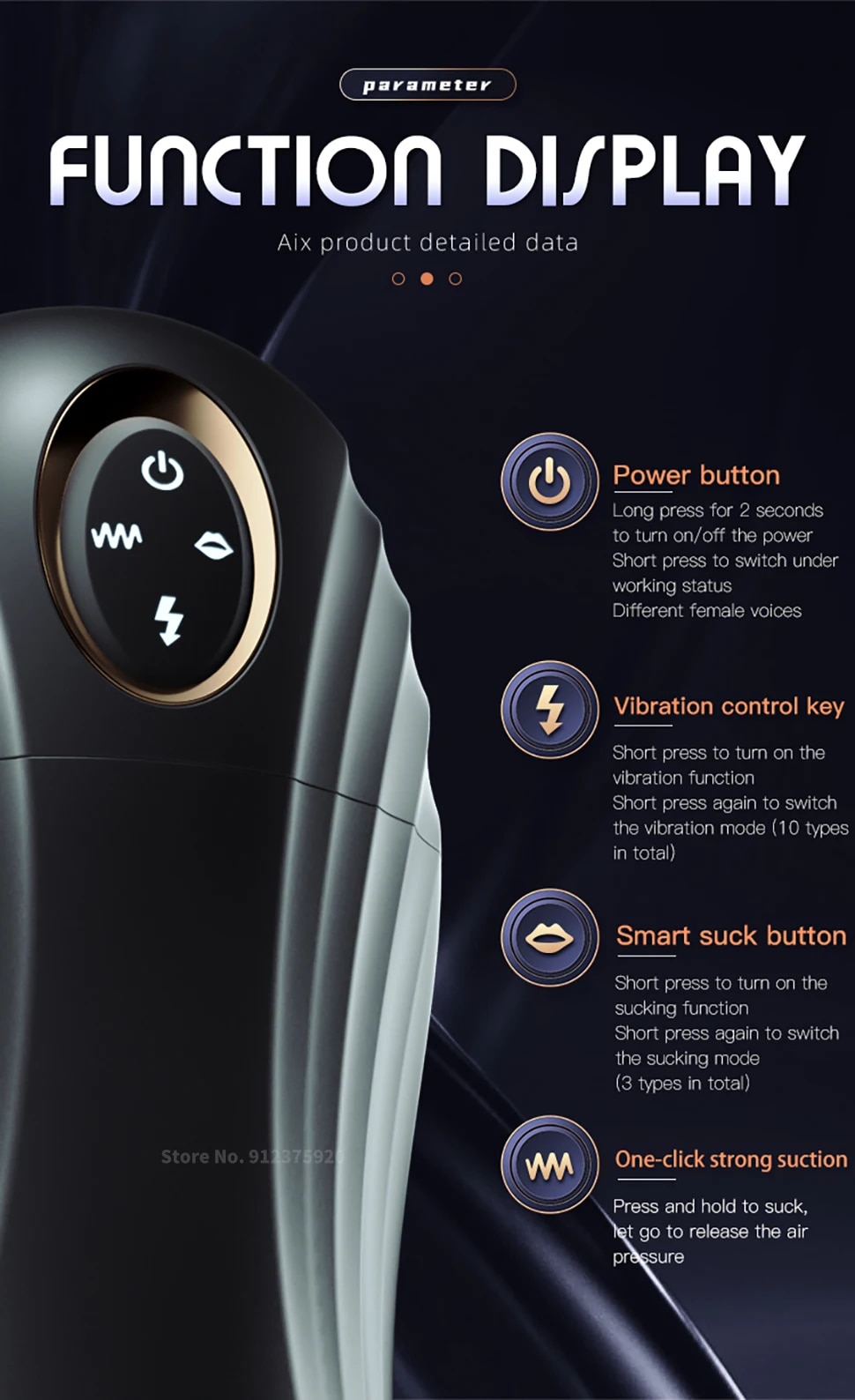 Âm đạo giả Fanle Aix rung mạnh co bóp bú hút kích thích