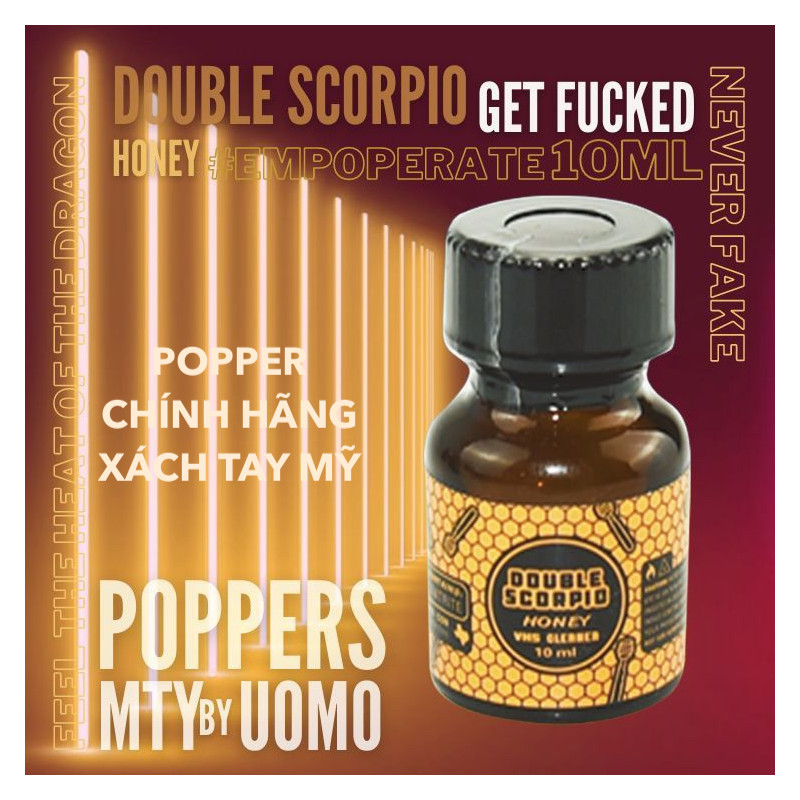 Popper Double Scorpio Honey Gold 10ml bọ cạp vàng Mỹ chính hãng giá tốt Popper Double Scorpio Honey Gold 10ml bọ cạp vàng Mỹ chính hãng giá tốt