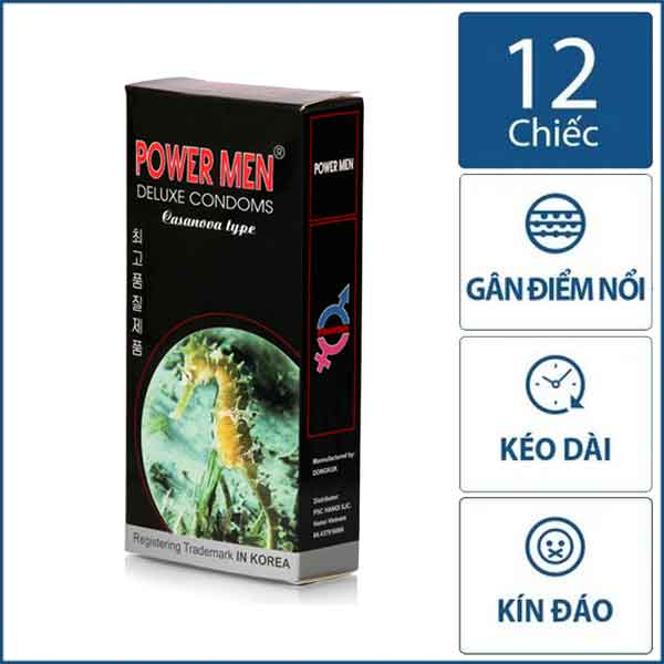 Bao cao su Powermen Cá Ngựa Đen 12s Kéo dài Thời gian Quan hệ Giảm xuất tinh Bao cao su Powermen Cá Ngựa Đen 12s Kéo dài Thời gian Quan hệ Giảm xuất tinh