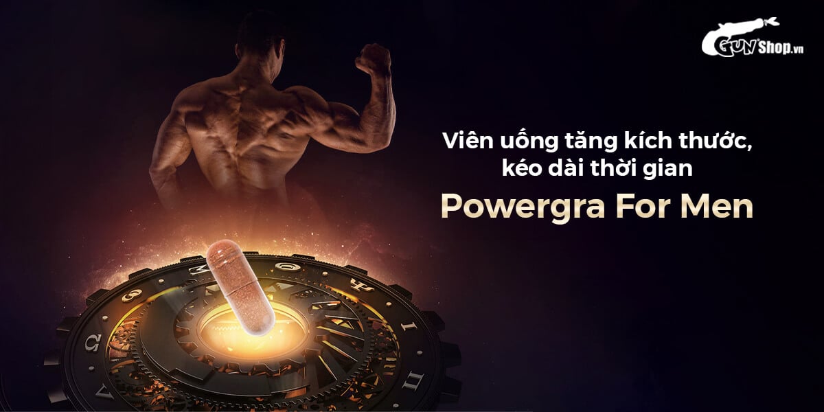Powergra For Men tăng kích thước kéo dài thời gian hộp 10 viên Powergra For Men tăng kích thước kéo dài thời gian hộp 10 viên