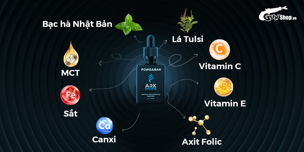 Powgaman Ark Drops 30ml tăng cảm xúc, tăng khoái cảm, nhập khẩu Powgaman Ark Drops 30ml tăng cảm xúc, tăng khoái cảm, nhập khẩu