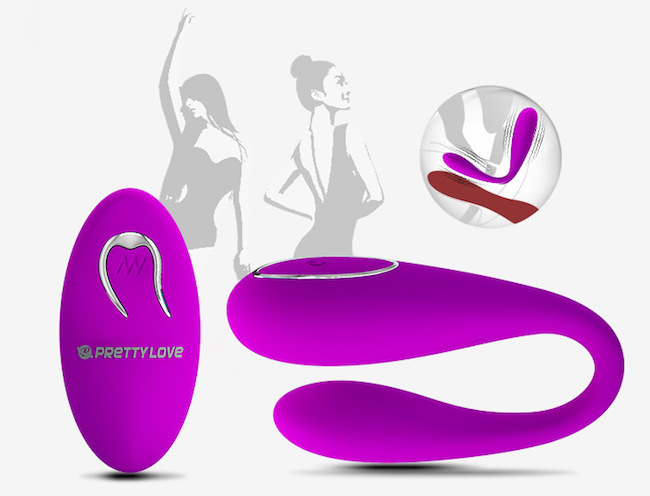 Trứng rung đôi Prettylove Algernon massage điểm G cao cấp không dây
