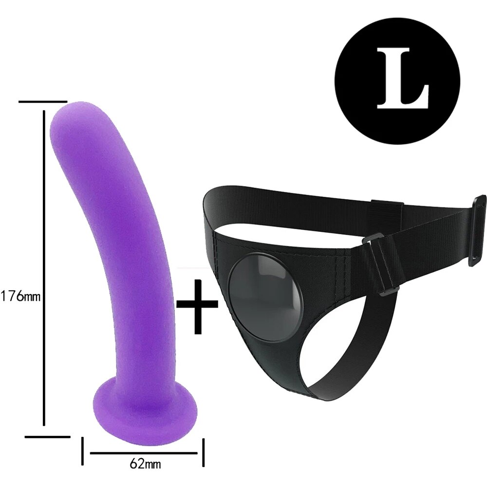 Dương vật giả silicon siêu mềm co giãn dây đeo, sextoy đồng tính nữ, kích thích mạnh