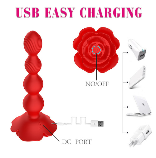 Que rung hậu môn hoa hồng điều khiển từ xa 10 chế độ kích thích