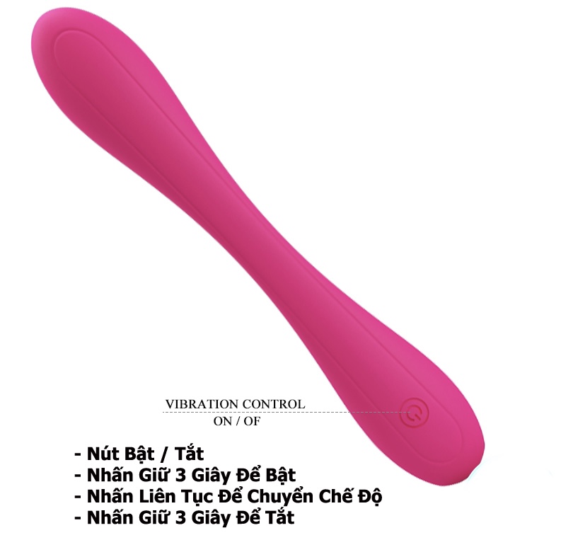 Que rung 2 đầu Pretty Love Yedda uốn cong silicon y tế đa chế độ