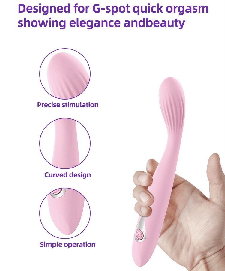 Que Rung Móc Điểm G Guerlani Silicone Pin Sạc 10 Chế Độ