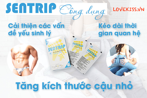 Tem ngậm Sentrip Korea 20mg tadalafil tăng cường sinh lý bền lâu