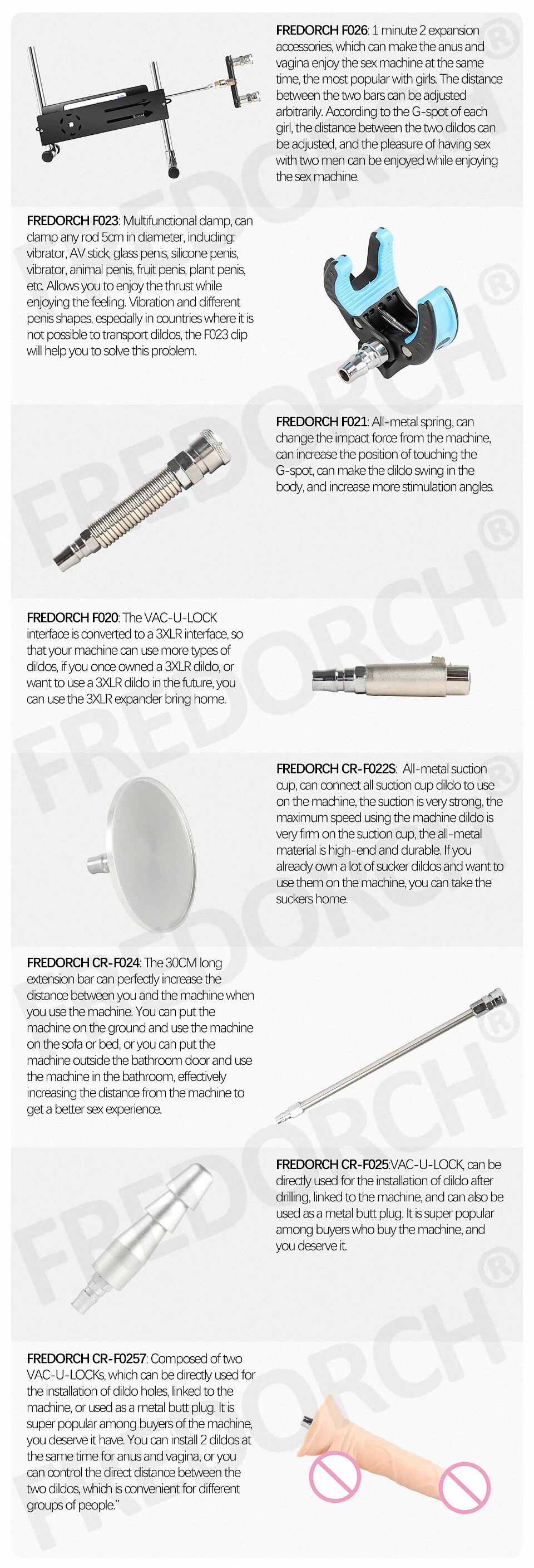 Máy làm tình tự động 2 đầu FREDORCH F21S điều khiển app cao cấp