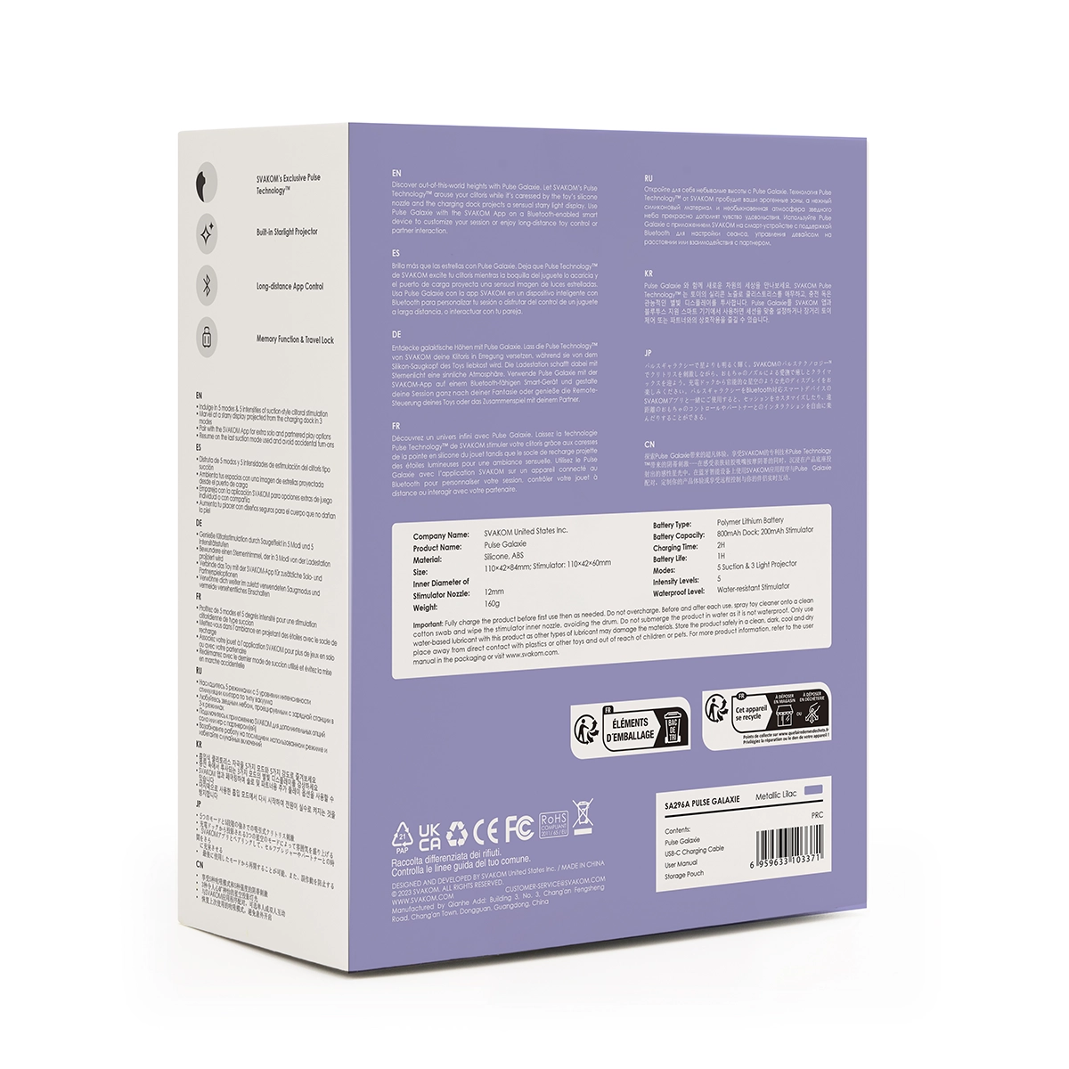 Svakom Pulse Galaxie Máy Bú Âm Vật Phát Sáng App Điều Khiển