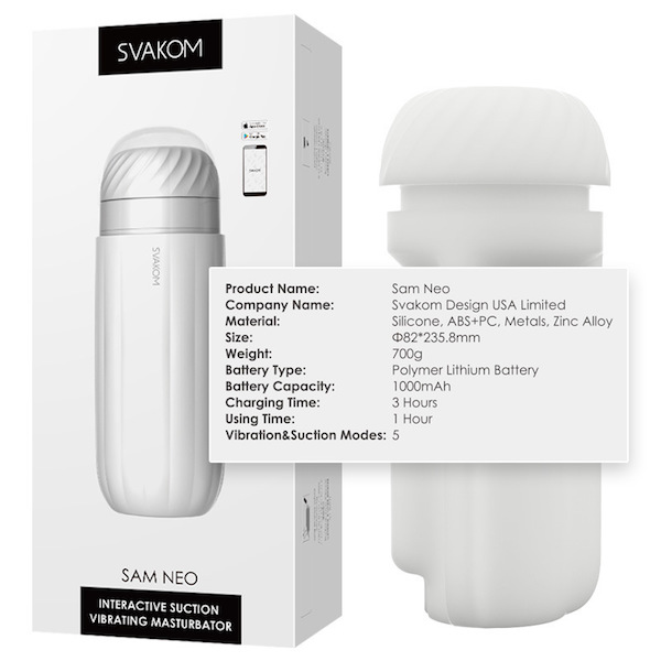 Máy thủ dâm tự động Svakom Sam Neo điều khiển app webcam