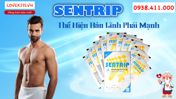 Tem ngậm Sentrip Korea 20mg tadalafil tăng cường sinh lý bền lâu