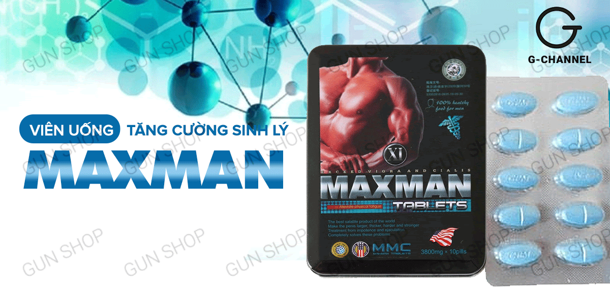 Maxman chính hãng tăng cường sinh lý nam kéo dài thời gian hộp 10 viên Maxman chính hãng tăng cường sinh lý nam kéo dài thời gian hộp 10 viên
