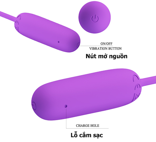 Trứng rung Prettylove Joyce nhỏ gọn 12 chế độ cực mạnh kích thích