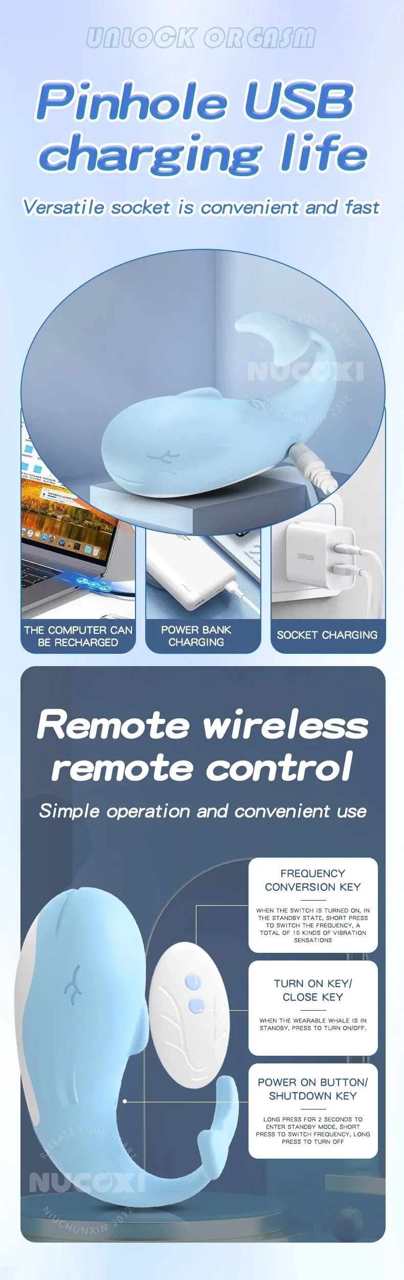 Máy rung mini cá heo điều khiển từ xa kích thích tuyệt đỉnh