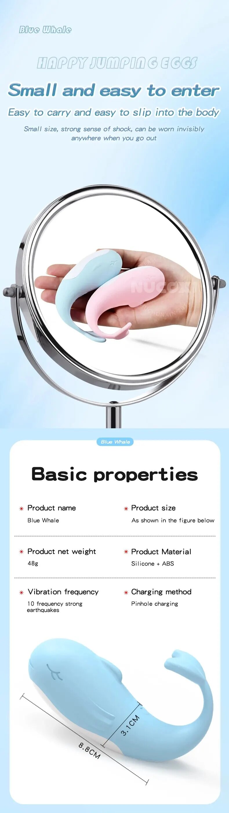 Máy rung mini cá heo điều khiển từ xa kích thích tuyệt đỉnh