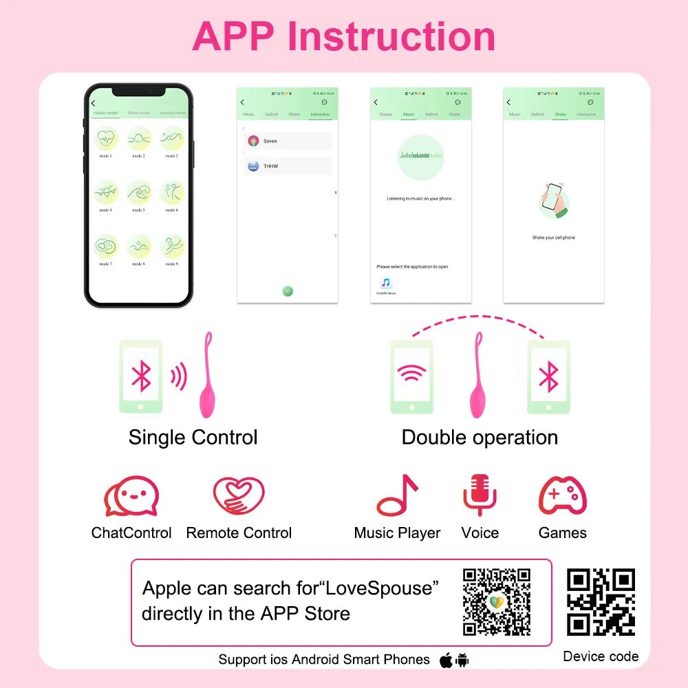 Trứng Rung Little Swan Điều Khiển App Ứng Dụng Từ Xa Kích Thích