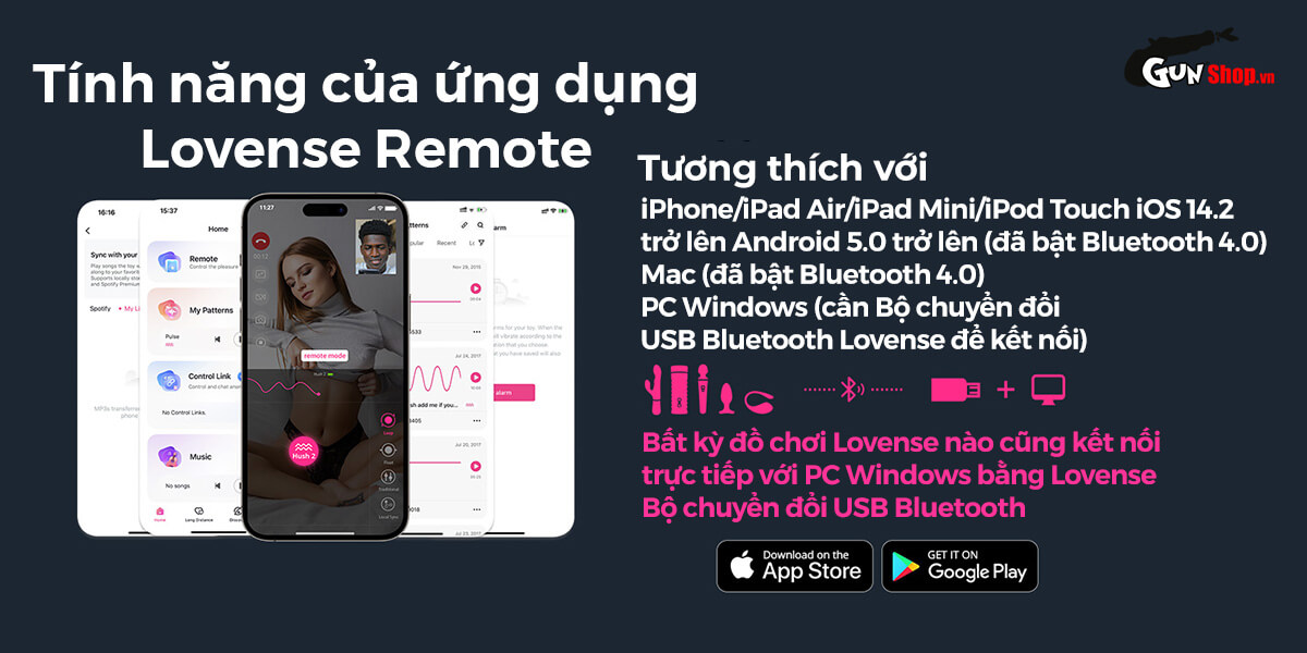 Trứng Rung Hậu Môn Lovense Hush 2 Điều Khiển App Bluetooth Gay