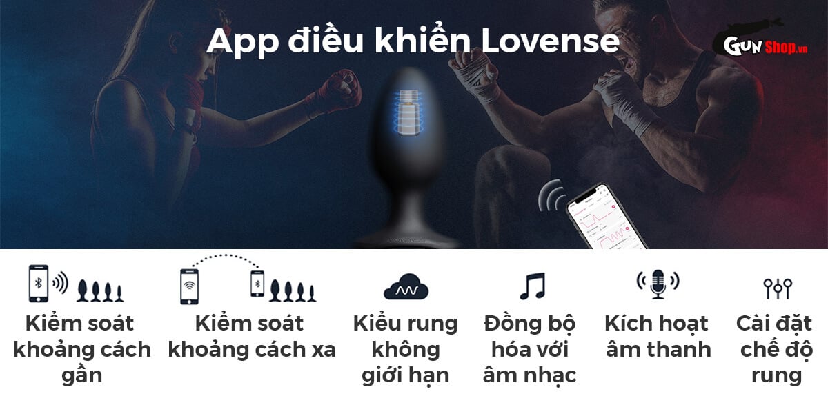 Trứng Rung Hậu Môn Lovense Hush 2 Điều Khiển App Bluetooth Gay