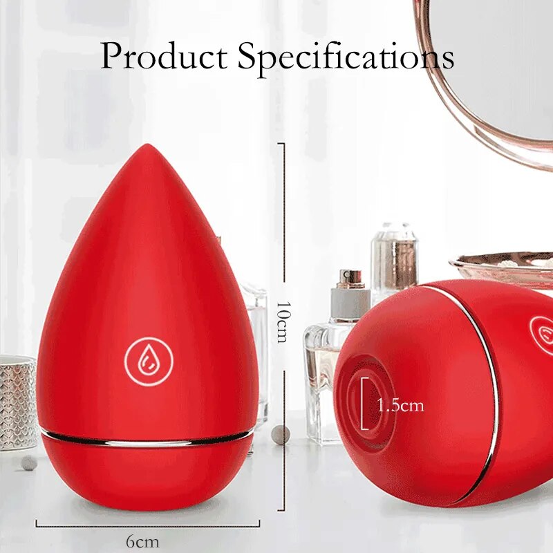 Máy rung bú hút đa chức năng mút trang điểm hình giọt nước