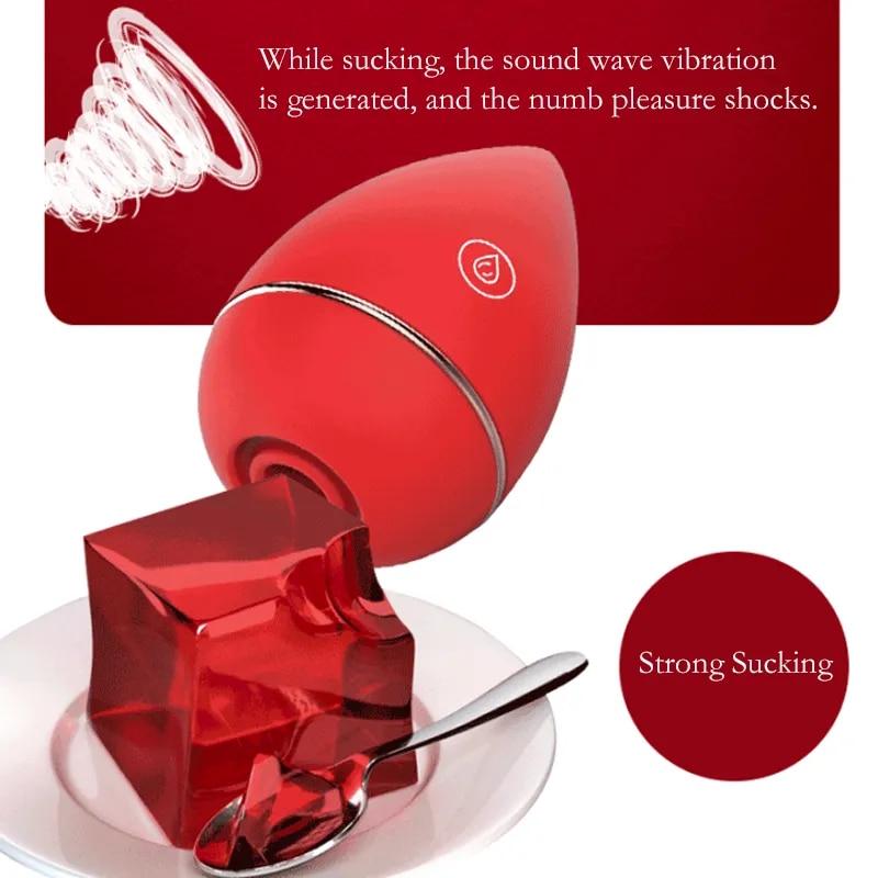 Máy rung bú hút đa chức năng mút trang điểm hình giọt nước