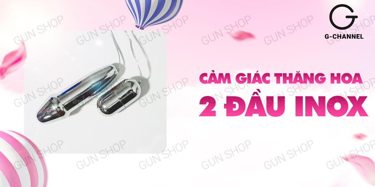 Trứng rung inox 2 đầu Baile Double Bullets cao cấp siêu bền