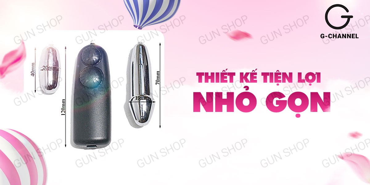 Trứng rung inox 2 đầu Baile Double Bullets cao cấp siêu bền