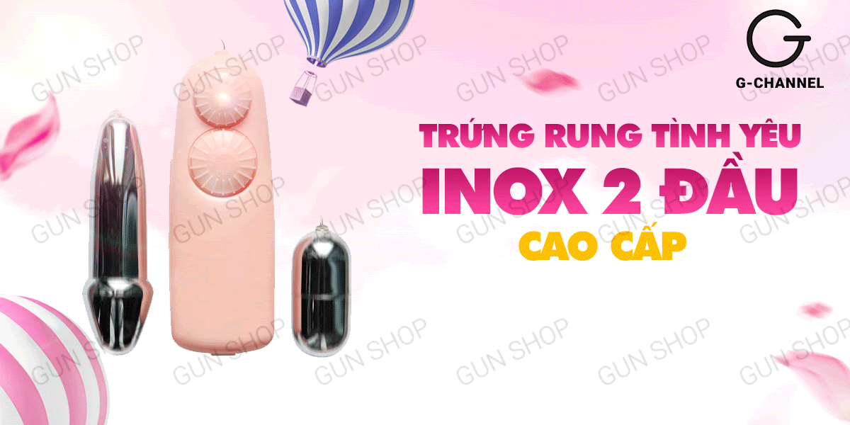 Trứng rung inox 2 đầu Baile Double Bullets cao cấp siêu bền