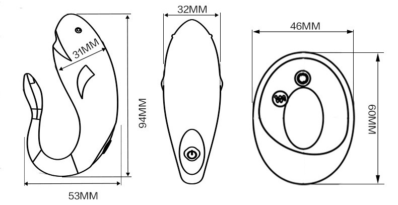 Trứng rung điều khiển từ xa cá heo kích thích điểm G hiệu quả