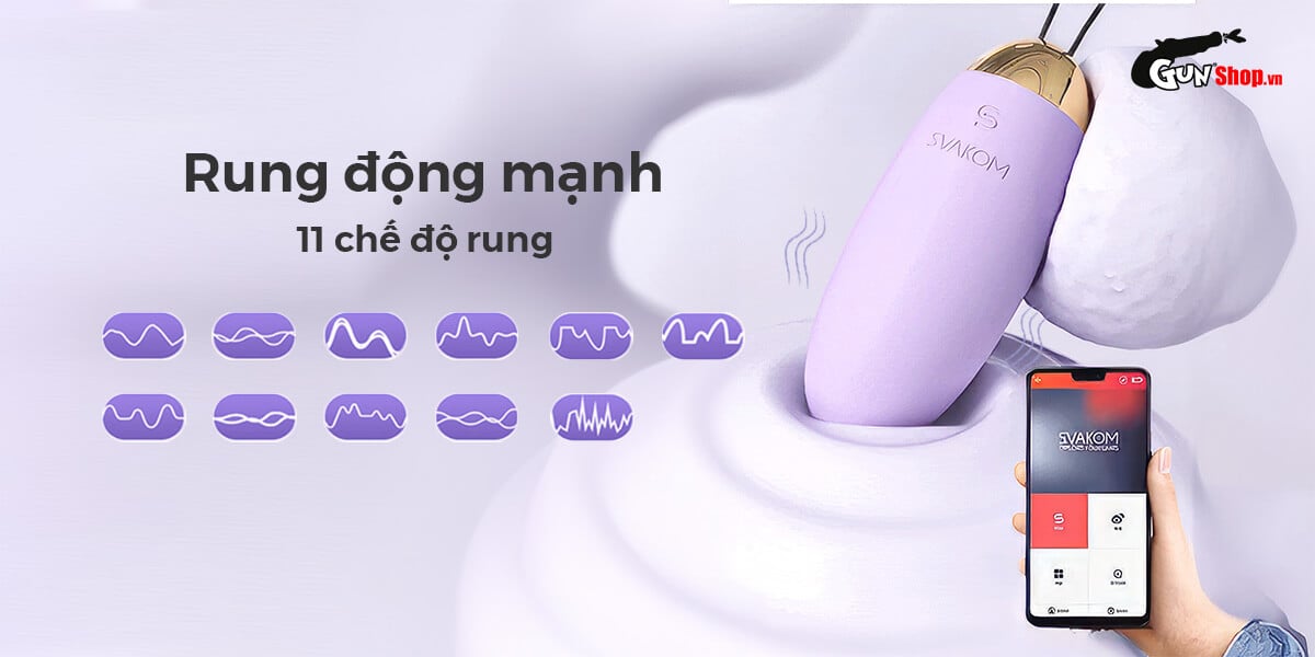 Trứng rung Svakom Elva không dây điều khiển app bluetooth siêu nhạy