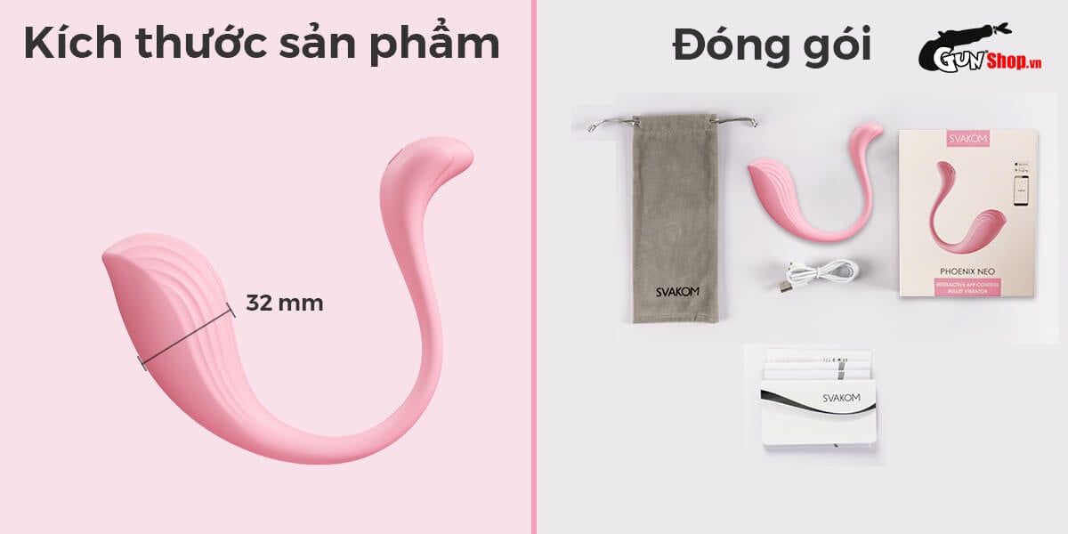 Trứng rung Svakom Phoenix Neo điều khiển app, kích thích mạnh Trứng rung Svakom Phoenix Neo điều khiển app, kích thích mạnh